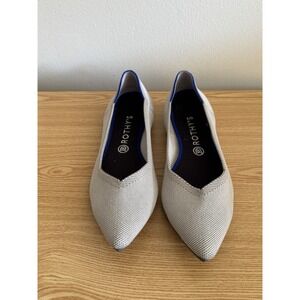 Rothy's The Point US 11 Flax Birdseye Luxury Point Flats Knit Tan